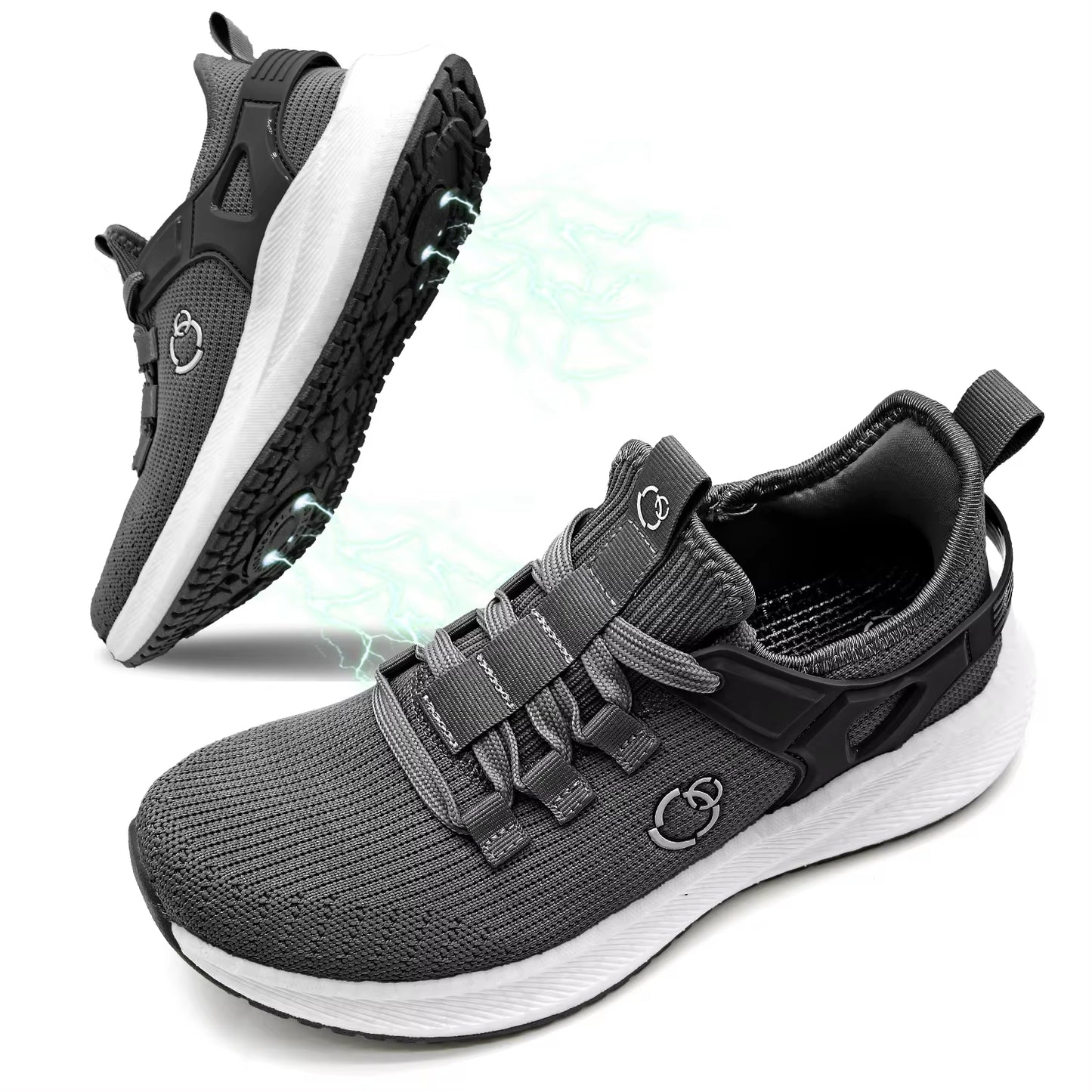 Grounding Earthing Shoes with Breathable Mesh Upper Conductive Sneaker for Body Health Recover