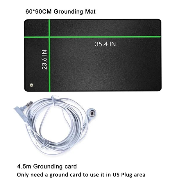 Grounding Mat for Improving Sleep Grounding Pad Health Cushion with Earthing Cable EMF Recovery Protection Release Electrostatic