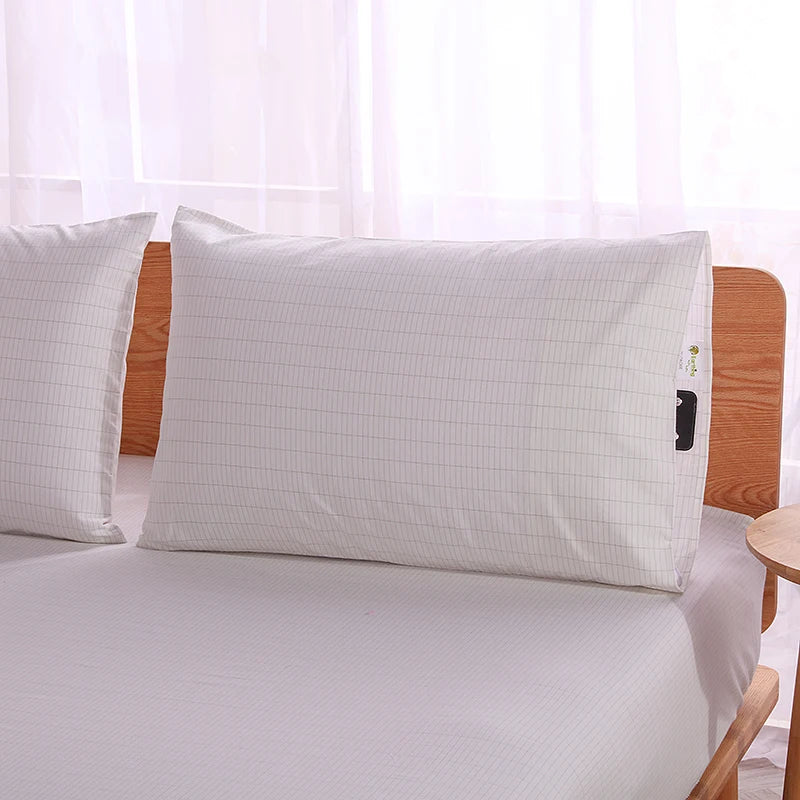 White Earthing Pillow Case